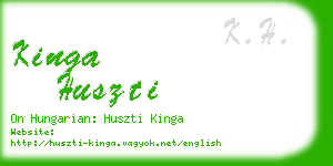 kinga huszti business card